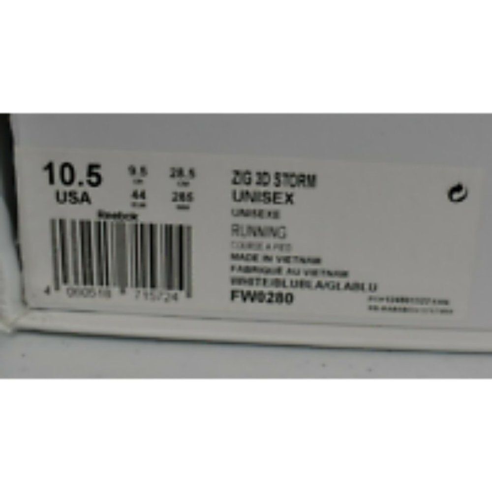 Reebok Mens Size 10.5 Cottweiler Zig 3D Storm X White Blue Blast Running Shoes - Picture 11 of 11